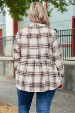 Strolling On Mainstreet Top, Taupe 12 Strolling On Mainstreet Top, Taupe -Chic Soul Store StrollingOnMainstreetTop Taupe 0114