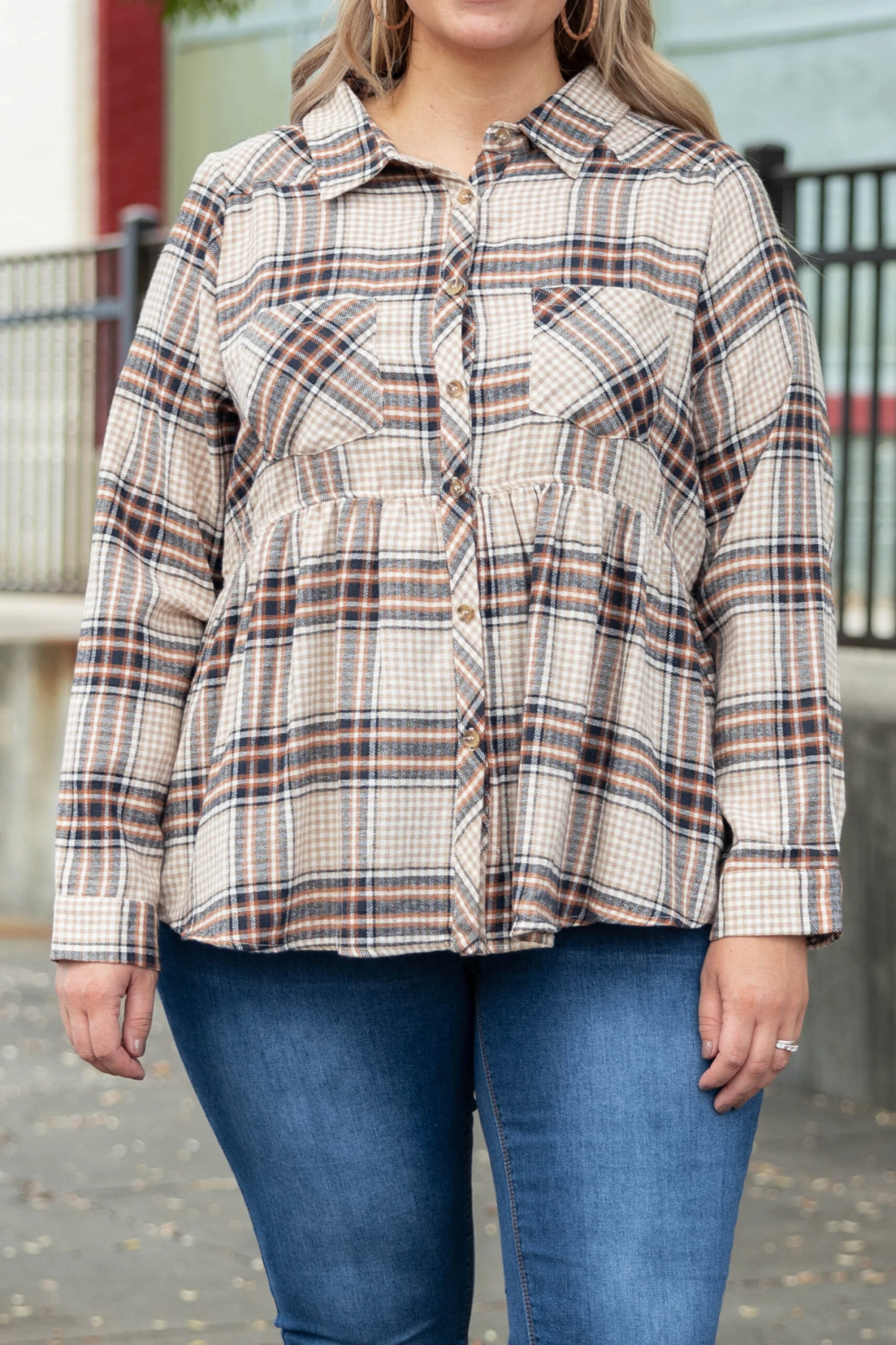 Strolling On Mainstreet Top, Taupe 6 Strolling On Mainstreet Top, Taupe - Image 4