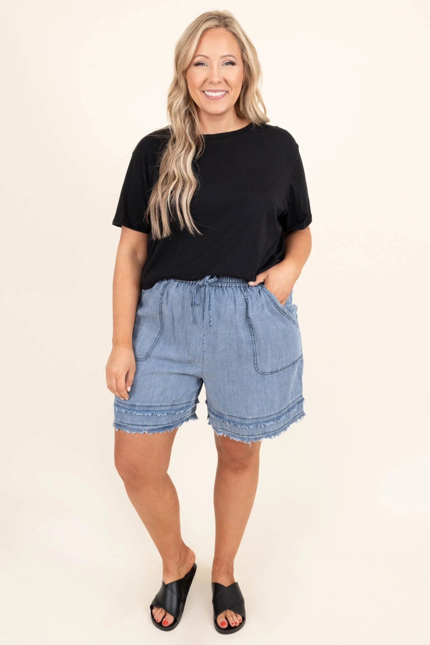 Strolling The Shore Shorts, Medium Wash 4 Strolling The Shore Shorts, Medium Wash - Image 2