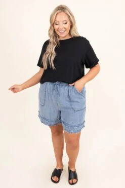 Strolling The Shore Shorts, Medium Wash 11 Strolling The Shore Shorts, Medium Wash -Chic Soul Store StrollingTheShoreShorts MediumWash 9993