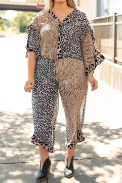 Stuck In Serendipity Jumpsuit, Mocha -Chic Soul Store StuckInSerendipityJumpsuit Mocha 0157