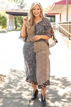 Stuck In Serendipity Jumpsuit, Mocha -Chic Soul Store StuckInSerendipityJumpsuit Mocha