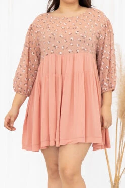 Heels And Good Feels Dress, Dusty Pink -Chic Soul Store StunningTwistTop DustyPink 8357