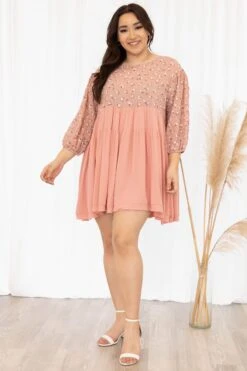 Heels And Good Feels Dress, Dusty Pink -Chic Soul Store StunningTwistTop DustyPink 8359