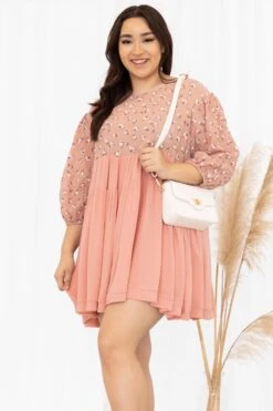 Heels And Good Feels Dress, Dusty Pink