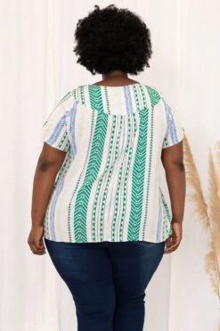 Stunning Twist Top, Emerald -Chic Soul Store StunningTwistTop Emerald 6505