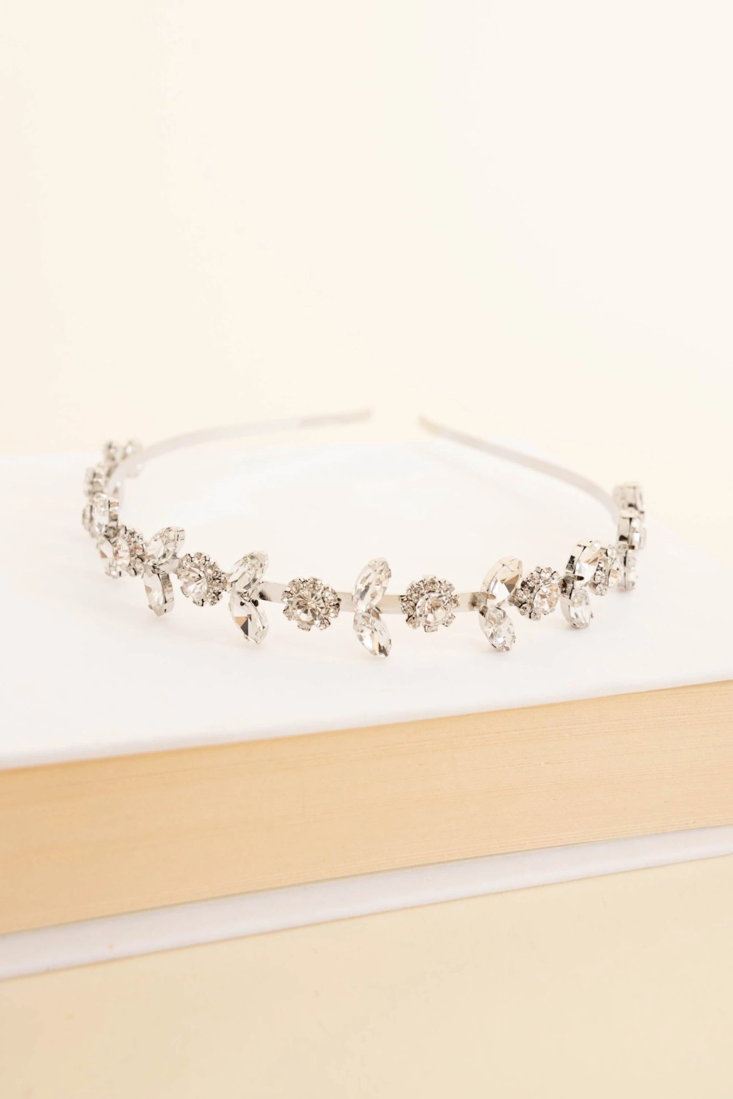Stunningly Pulled Back Headband, Silver 3 Stunningly Pulled Back Headband, Silver
