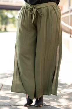 Subtly Sweet Pants, Olive -Chic Soul Store SubtlySweetPants Olive