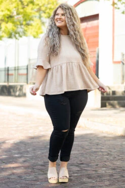 Suddenly Wonderstruck Top, Brown -Chic Soul Store SuddenlyWonderstruckTop Brown 9402