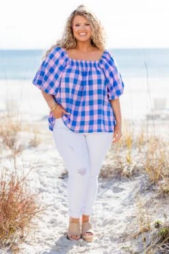 Sugar Pie Top, Blue-Pink 11 Sugar Pie Top, Blue-Pink -Chic Soul Store SugarPieTop Blue Pink 5