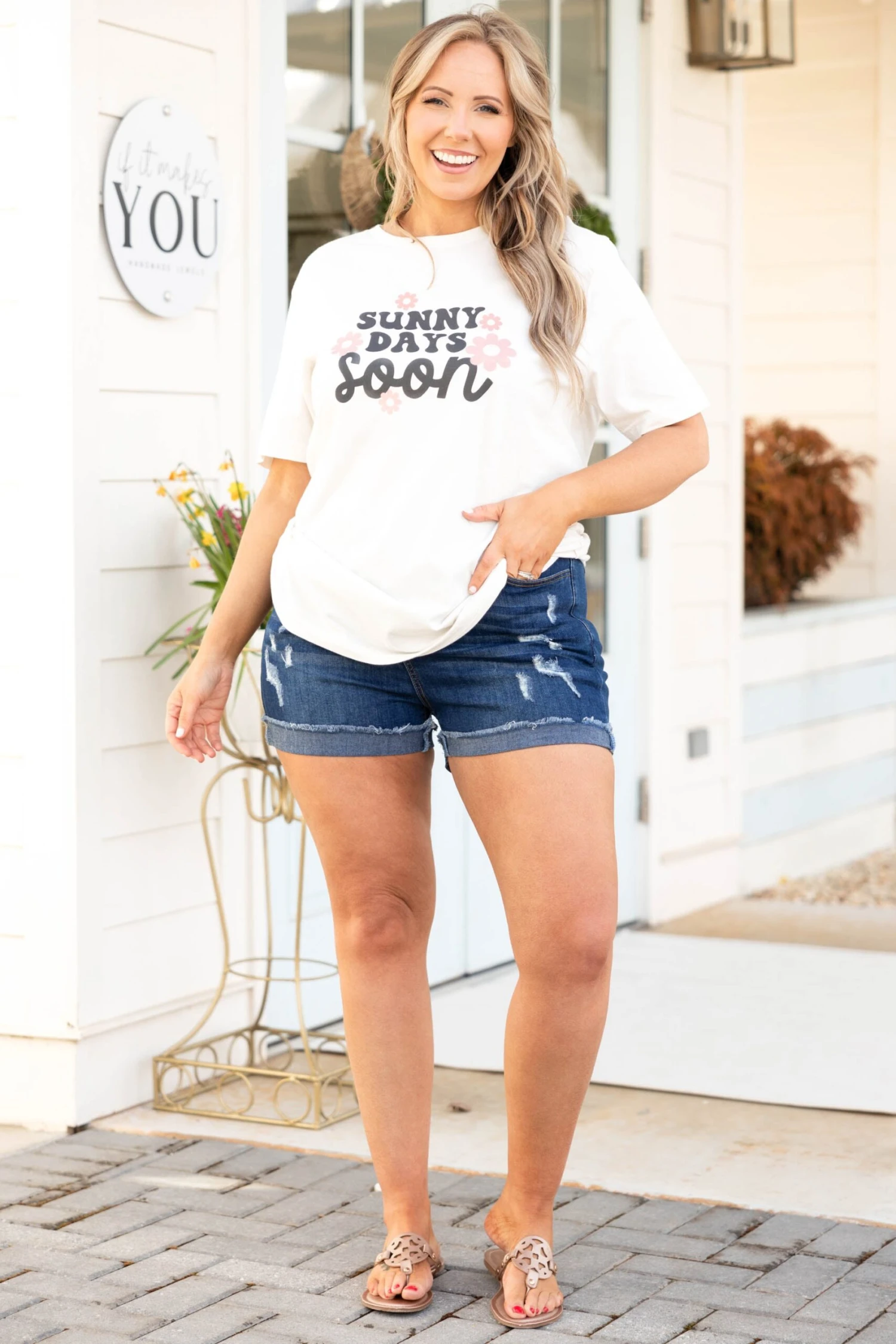 Summer Blues Shorts, Dark Wash 6 Summer Blues Shorts, Dark Wash - Image 4