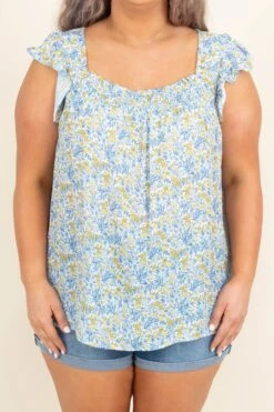 Summer Crush Tank, Blue 11 Summer Crush Tank, Blue -Chic Soul Store SummerCrushTank Blue 3435