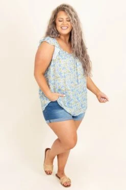 Summer Crush Tank, Blue 10 Summer Crush Tank, Blue -Chic Soul Store SummerCrushTank Blue 3438