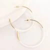 Summer Hoop Earrings, White -Chic Soul Store SummerHoopEarrings White 9303