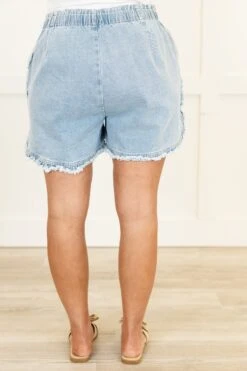 Summer In The Air Shorts, Light Wash 13 Summer In The Air Shorts, Light Wash -Chic Soul Store SummerIntheAirShorts LightWash 2