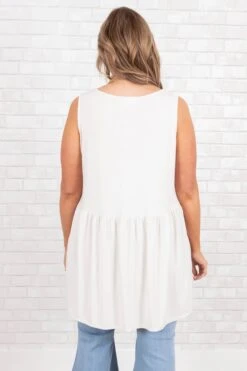 Summer Soiree Tank, Bone -Chic Soul Store SummerSoireeTank Bone 9938