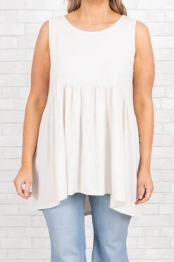 Summer Soiree Tank, Bone -Chic Soul Store SummerSoireeTank Bone 9939