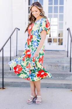 Summer Sunrise Dress, Off White Mix -Chic Soul Store SummerSunriseDress OffWhiteMix 5