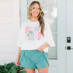 Sporty Chic Short, Dusty Teal 15 Sporty Chic Short, Dusty Teal -Chic Soul Store SummerVibesBoyfriendTee Ivory 5 c3b3978d a9ad 4bcf b573 0a72c2ab4c02