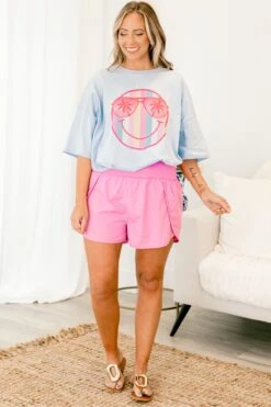 Summer Of Stripes Boyfriend Tee, Ash Blue -Chic Soul Store SummerofStripesBoyfriendTee AshBlue 6