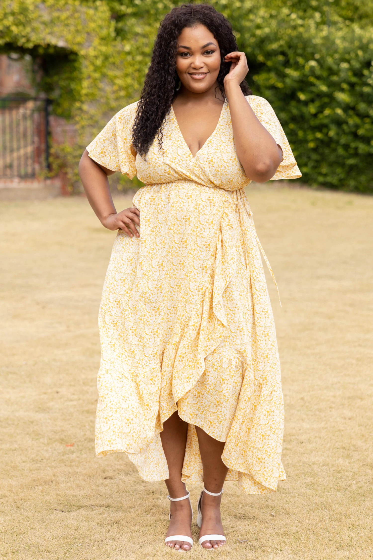 Sun Queen Maxi Dress, Mustard 5 Sun Queen Maxi Dress, Mustard - Image 3