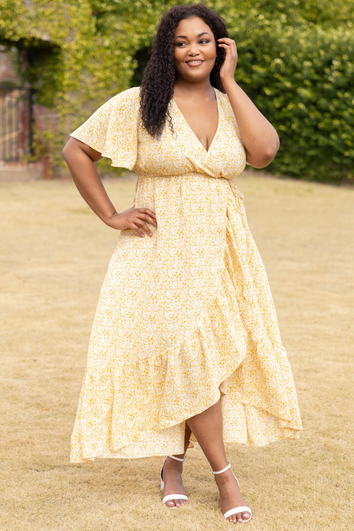 Sun Queen Maxi Dress, Mustard 4 Sun Queen Maxi Dress, Mustard - Image 2