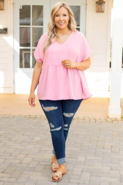 Loving Every Second Jeans, Dark Wash -Chic Soul Store SunQueenTop Pink 0371
