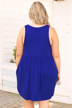 Sunday Funday Dress, Royal Blue -Chic Soul Store SundayFundayDress RoyalBlue 1145