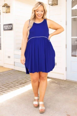 Sunday Funday Dress, Royal Blue -Chic Soul Store SundayFundayDress RoyalBlue 1157