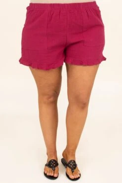 Sunkissed Daze Shorts, Maroon -Chic Soul Store SunkissedDazeShorts Maroon 2