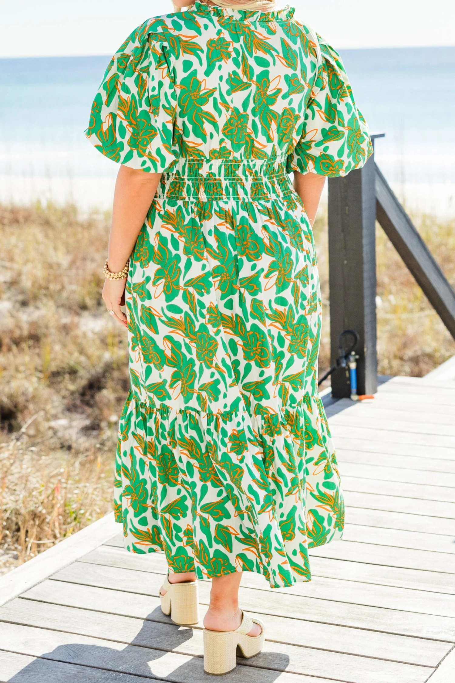 Sunlit Stroll Maxi Dress, Green 8 Sunlit Stroll Maxi Dress, Green - Image 6