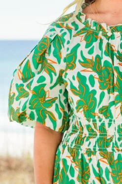 Sunlit Stroll Maxi Dress, Green 12 Sunlit Stroll Maxi Dress, Green -Chic Soul Store SunlitStrollMaxiDress Green 4