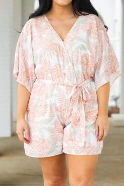 Sunny Adventures Romper, Peach -Chic Soul Store SunnyAdventuresRomper Peach 2