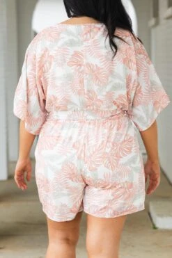 Sunny Adventures Romper, Peach -Chic Soul Store SunnyAdventuresRomper Peach