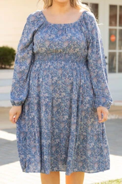 Sunrise Avenue Dress, Dusty Blue -Chic Soul Store SunriseAvenueDress DustyBlue 9178