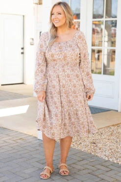 Sunrise Avenue Dress, Taupe -Chic Soul Store SunriseAvenueDress Taupe 1318