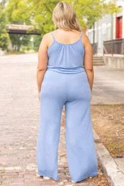 Sunshine In Her Eyes Jumpsuit, Spring Blue -Chic Soul Store SunshineInHerEyesJumpsuit SpringBlue
