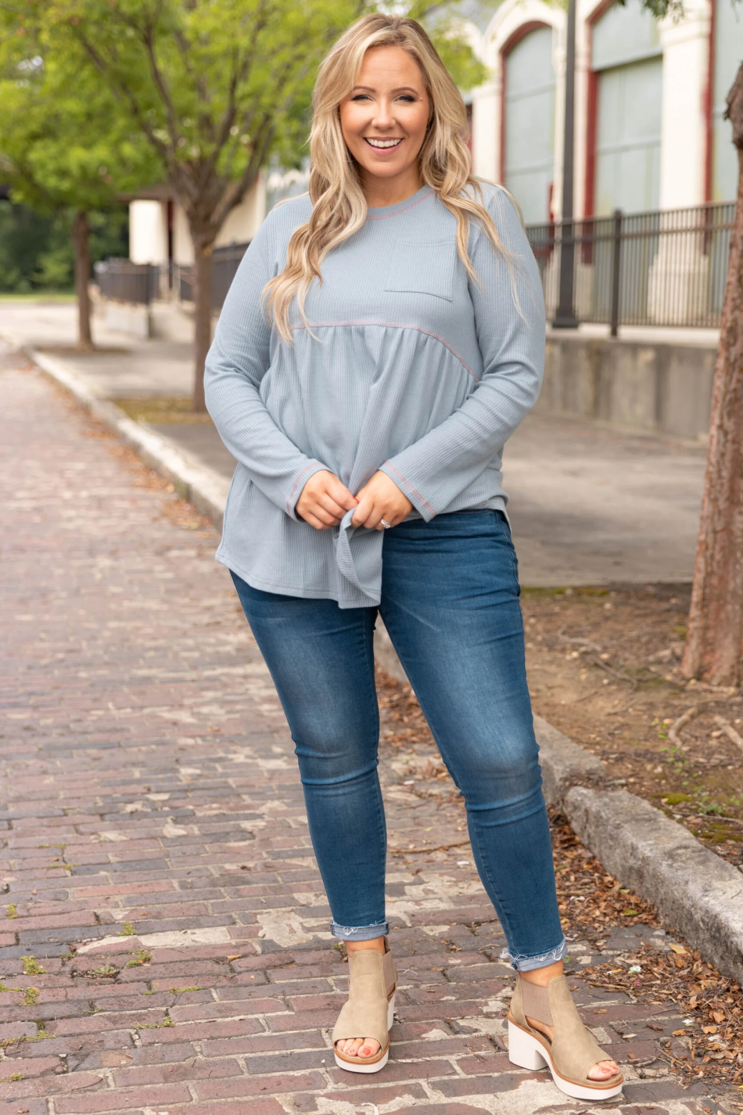 Super Basic Top, Charcoal Gray 4 Super Basic Top, Charcoal Gray - Image 2