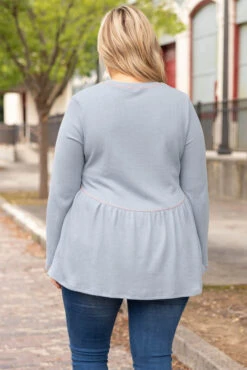 Super Basic Top, Charcoal Gray 12 Super Basic Top, Charcoal Gray -Chic Soul Store SuperBasicTop CharcoalGray 9997