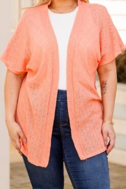 Surf The Tides Kimono, Peach -Chic Soul Store SurfTheTidesKimono Peach 4