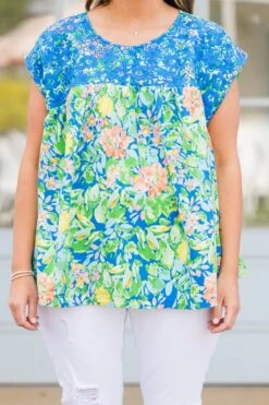 Sweet As Cherries Top, Royal 14 Sweet As Cherries Top, Royal -Chic Soul Store SweetAsCherriesTop Royal 3