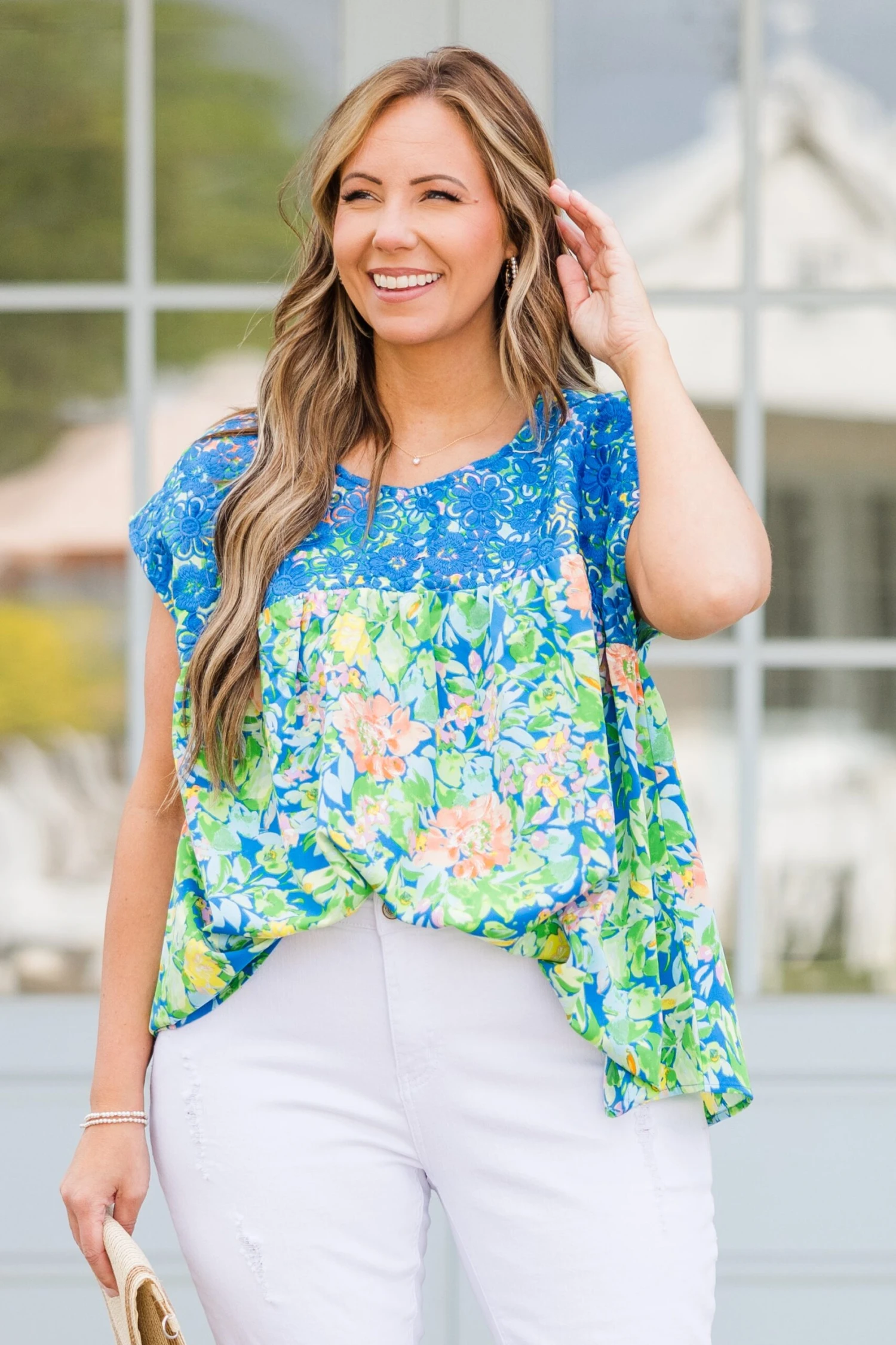 Sweet As Cherries Top, Royal 4 Sweet As Cherries Top, Royal - Image 2