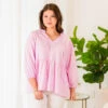 Sweet Conversations Top, Pink -Chic Soul Store SweetConversationsTop Pink