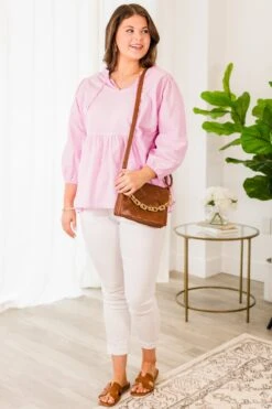 Sweet Conversations Top, Pink 12 Sweet Conversations Top, Pink -Chic Soul Store SweetConversationsTop Pink 4