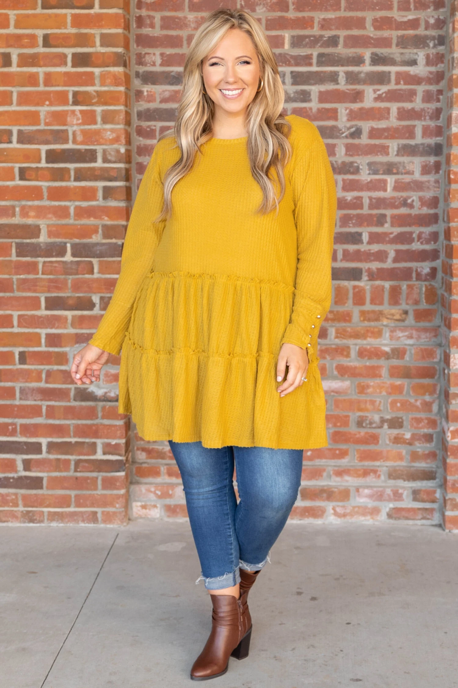 Sweet Embrace Top, Mustard 4 Sweet Embrace Top, Mustard - Image 2
