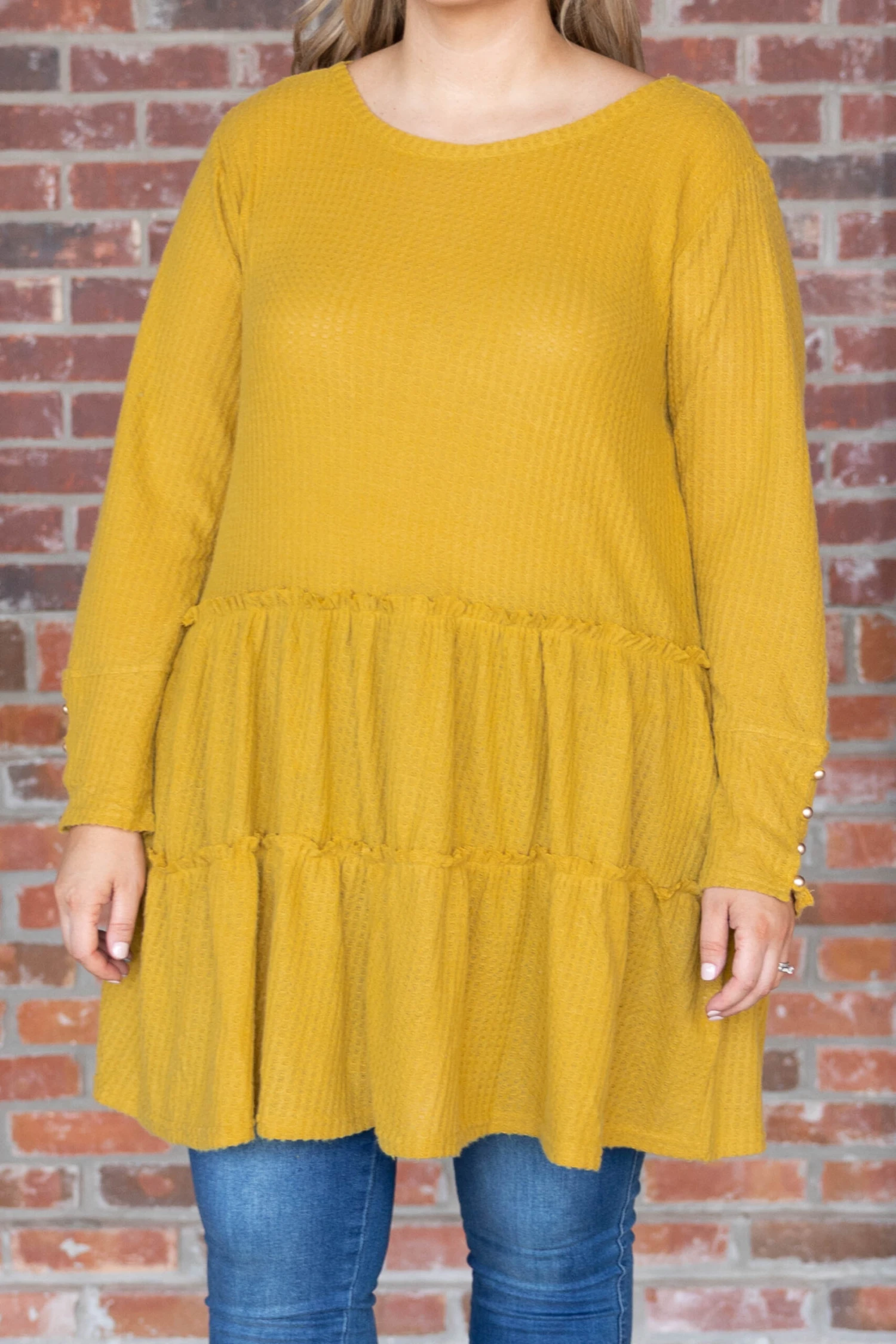 Sweet Embrace Top, Mustard 6 Sweet Embrace Top, Mustard - Image 4