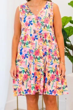 Sweet Peony Midi Dress, Ivory Multi -Chic Soul Store SweetPeonyMidiDress IvoryMulti 5