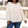 Sweet Velvet Top, Cream -Chic Soul Store SweetVelvetTop Cream 9663