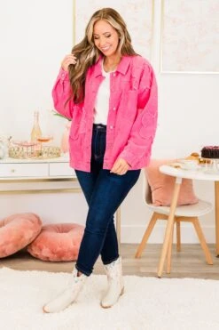 Sweetheart Petals Jacket, Hot Pink -Chic Soul Store SweetheartPetalsJacket HotPink 6