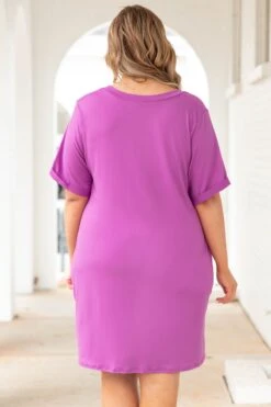Sweetly Simple Dress, Purple -Chic Soul Store SweetlySimpleDress Purple